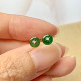 SOLD OUT: A-Grade Natural Imperial Green Jadeite Donut Bespoke Earring No.180494