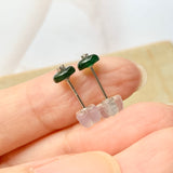 SOLD OUT: A-Grade Natural Imperial Green Jadeite Donut Bespoke Earring No.180494