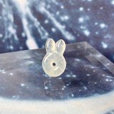 SOLD OUT: Icy A-Grade Natural White Jadeite Bunny Pendant No.172059