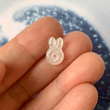 SOLD OUT: Icy A-Grade Natural White Jadeite Bunny Pendant No.172059