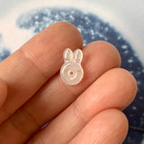 Icy A-Grade Natural White Jadeite Bunny Pendant No.172059
