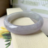 57.6mm A-Grade Natural Lavender Jadeite Modern Round Bangle No.151859