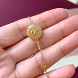 SOLD OUT: A-Grade Natural Yellow Donut Bracelet (Lilac Flower) No.190365