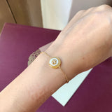 SOLD OUT: A-Grade Natural Yellow Donut Bracelet (Lilac Flower) No.190365