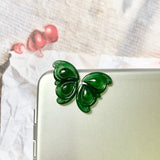3.15cts A-Grade Natural Imperial Green Jadeite Butterfly No.130404