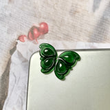 3.15cts A-Grade Natural Imperial Green Jadeite Butterfly No.130404
