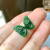 3.15cts A-Grade Natural Imperial Green Jadeite Butterfly No.130404