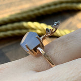 16.5mm A-Grade Natural Jadeite Bespoke Bonsai Ring (18k Gold) No.161358