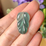 Icy A-Grade Natural Jadeite Leaf Pendant No.171530