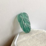 Icy A-Grade Natural Jadeite Leaf Pendant No.171530