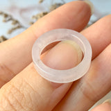 SOLD OUT: 16.1mm A-Grade Natural Pink Jadeite Ring Band No.162037