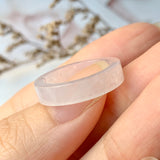 SOLD OUT: 16.1mm A-Grade Natural Pink Jadeite Ring Band No.162037