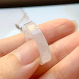 SOLD OUT: 16.1mm A-Grade Natural Pink Jadeite Ring Band No.162037