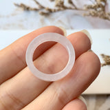 SOLD OUT: 16.1mm A-Grade Natural Pink Jadeite Ring Band No.162037