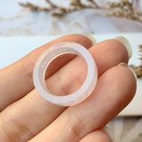 SOLD OUT: 16.1mm A-Grade Natural Pink Jadeite Ring Band No.162037