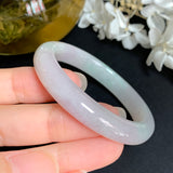 SOLD OUT: 51.5mm A-Grade Jadeite Modern Oval Bangle No.151706