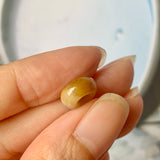 A-Grade Natural Yellowish Brown Jadeite Barrel Pendant No.220348