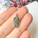 SOLD OUT: Icy A-Grade Jadeite Bespoke Leaf Pendant No.171581