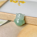 A-Grade Natural Green Jadeite Mouse Pendant No.171828