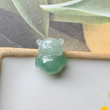 A-Grade Natural Green Jadeite Mouse Pendant No.171828
