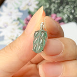 SOLD OUT: Icy A-Grade Jadeite Bespoke Leaf Pendant No.171581