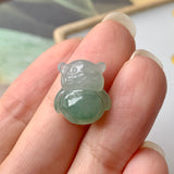 A-Grade Natural Green Jadeite Mouse Pendant No.171828