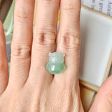 A-Grade Natural Green Jadeite Mouse Pendant No.171828
