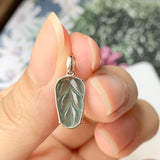 SOLD OUT: Icy A-Grade Jadeite Bespoke Leaf Pendant No.171581