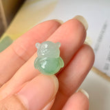 A-Grade Natural Green Jadeite Mouse Pendant No.171828