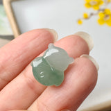 A-Grade Natural Green Jadeite Mouse Pendant No.171828