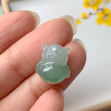 A-Grade Natural Green Jadeite Mouse Pendant No.171828