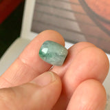 A-Grade Natural Floral Imperial Green Jadeite Barrel Pendant No.220649