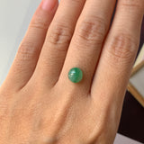 2 cts A-Grade Natural Bluish Green Jadeite Oval Cabochon No.220657