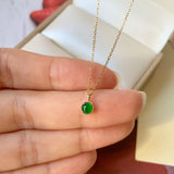SOLD OUT: Icy A-Grade Imperial Green Jadeite B.Petite Dolly Pendant No.172066