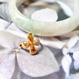 58.4mm A-Grade Natural Lavender Green Jadeite Modern Round Bangle with D.Petals Embellishment No.151965