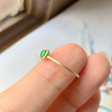 Icy 15.7mm A-Grade Natural Apple Jadeite MINI.malist Ring No.162204