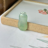 A-Grade Natural Yellowish Green Jadeite Melon Pendant No.170745