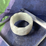 SOLD OUT: 19.5 mm A-Grade Natural Jadeite Ring Band No.161353
