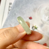 SOLD OUT: 17.1mm A-Grade Natural Jadeite Joseon Dynasty Plum Blossom Ring (Maehwa) No.162314