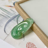 A-Grade Natural Green Jadeite Ruyi Pendant No.170818