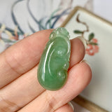 A-Grade Natural Green Jadeite Ruyi Pendant No.170818