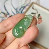 A-Grade Natural Green Jadeite Ruyi Pendant No.170818