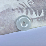 A-Grade Natural White Jadeite Donut Pendant No.171675