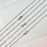 45cm (1mm) Belcher Diamond Cut Necklace Chain