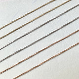 45cm (1mm) Belcher Diamond Cut Necklace Chain