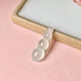 Icy A-Grade Natural Jadeite Pea Pod Pendant with Carvings No.170012