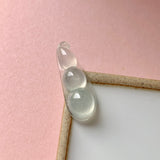 Icy A-Grade Natural Jadeite Pea Pod Pendant with Carvings No.170012