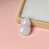 A-Grade Natural Faint Lilac Jadeite Hulu (Calabash) Pendant No.171287