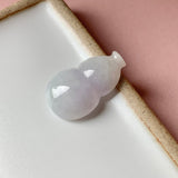 A-Grade Natural Faint Lilac Jadeite Hulu (Calabash) Pendant No.171287