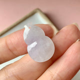 A-Grade Natural Faint Lilac Jadeite Hulu (Calabash) Pendant No.171287